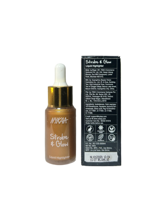 Nykaa Strobe & Glow Liquid Cream Highlighter - Glazed Bronze