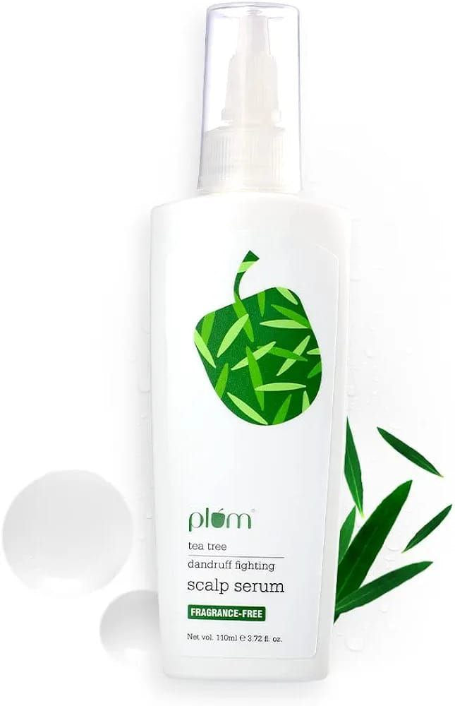 Plum Tea Tree Dandruff Fighting Scalp Serum | Anti-Dandruff Treatment for Scalp | Leave-on Serum | Reduces Itchiness & Soothes Scalp | 100% Vegan, Silicone-Free, Sulphate-Free