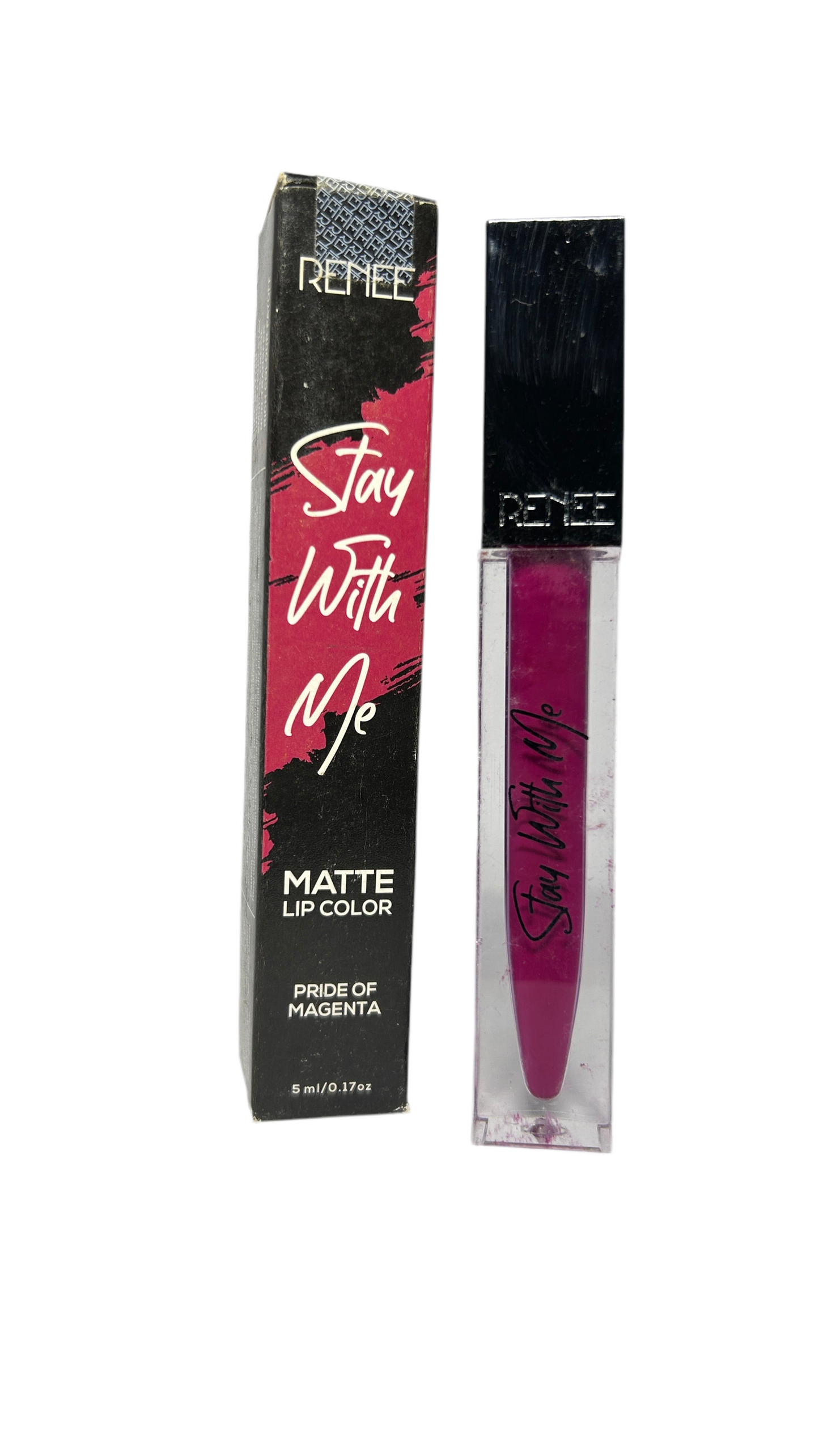 RENEE Stay With Me Matte Lipsticks l Transfer Proof, Smudge & Waterproof | Long Lasting l Highly Pigmented l Velvety, Matte Finish l Enriched with Vitamin E l Travel Friendly l 5 ml