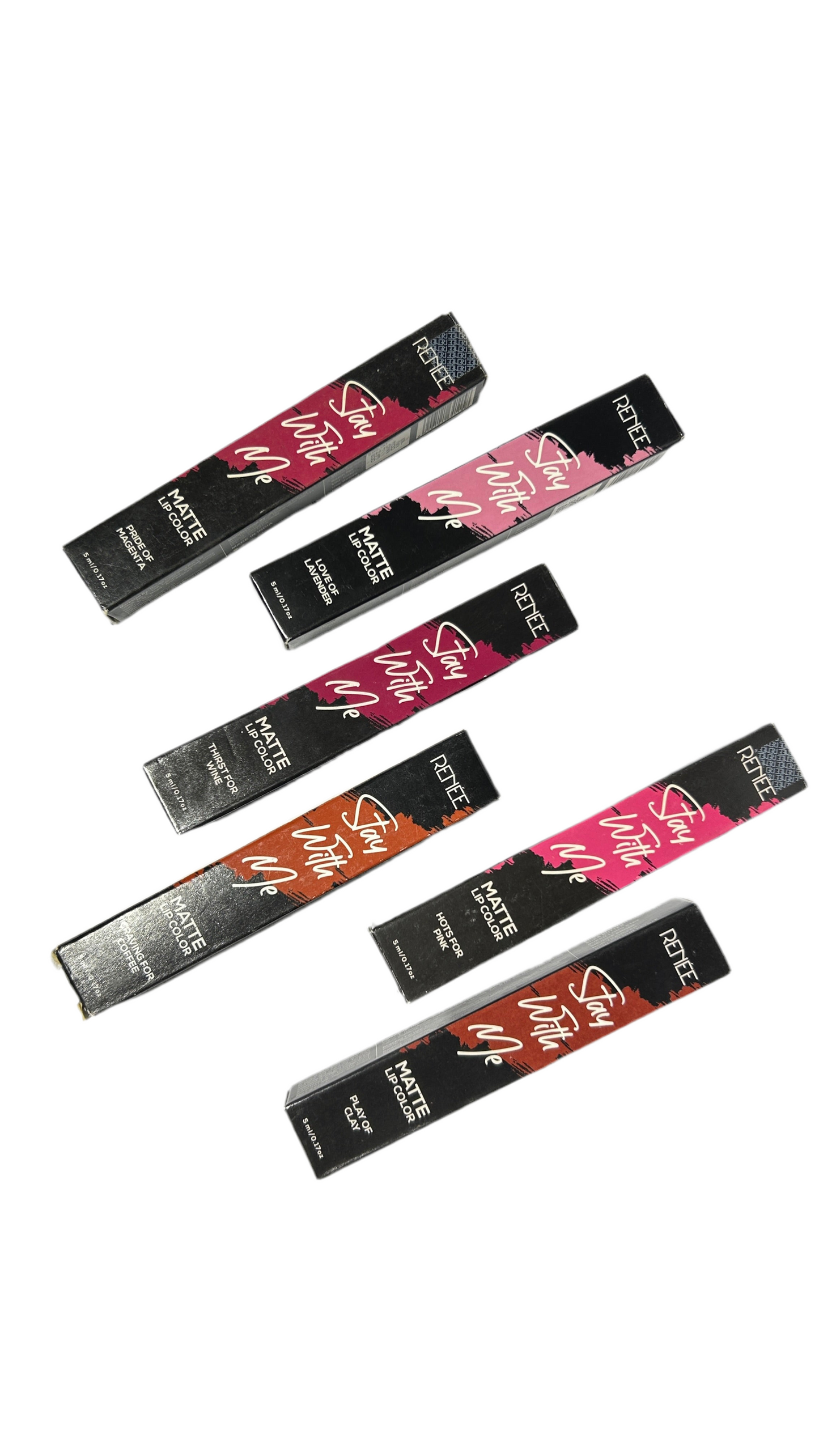 RENEE Stay With Me Matte Lipsticks l Transfer Proof, Smudge & Waterproof | Long Lasting l Highly Pigmented l Velvety, Matte Finish l Enriched with Vitamin E l Travel Friendly l 5 ml