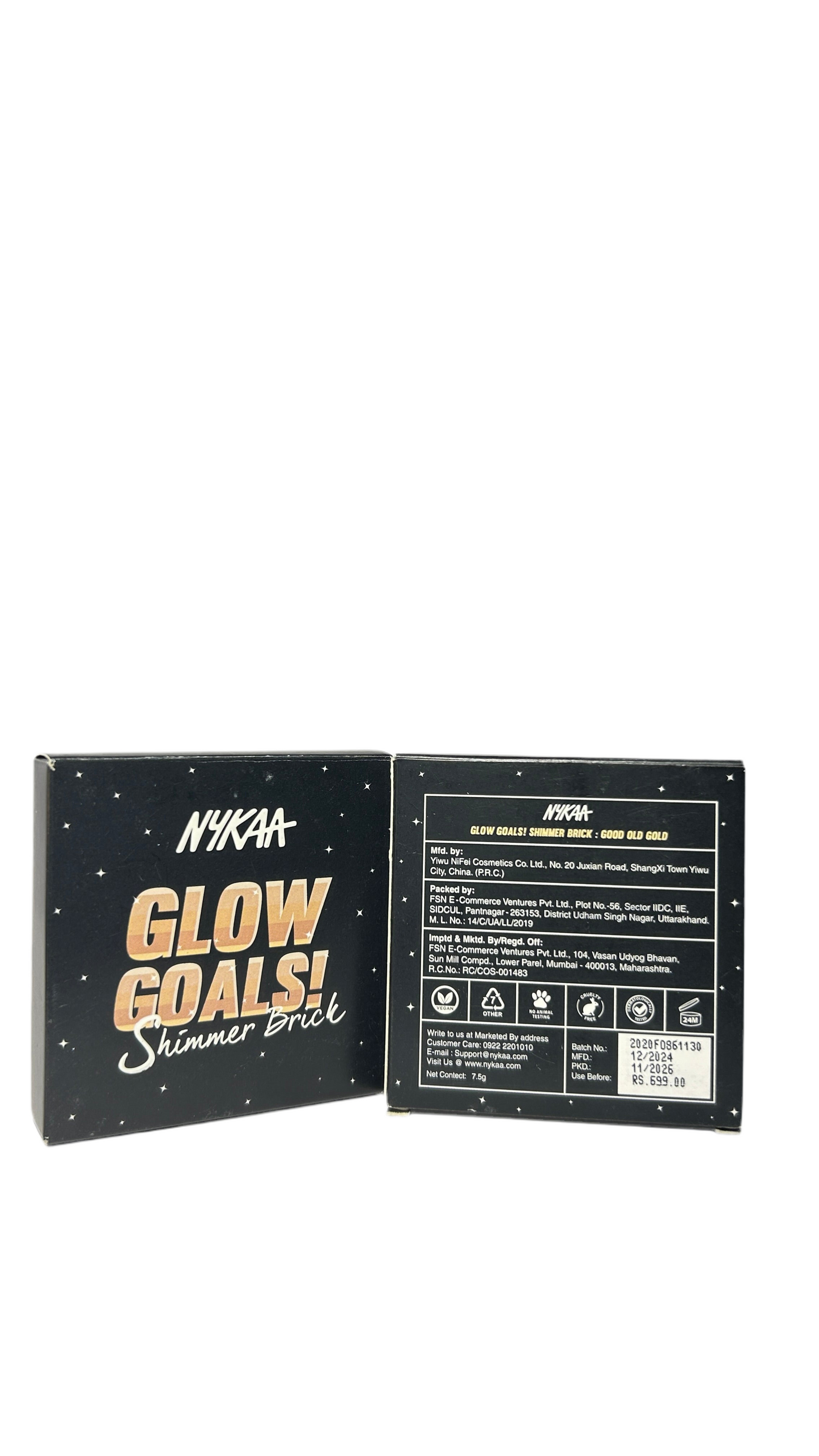 Nykaa Glow Goals! Shimmer Brick Highlighter Palette - Good Old Gold (Gold Bronze)
(7.5gm)