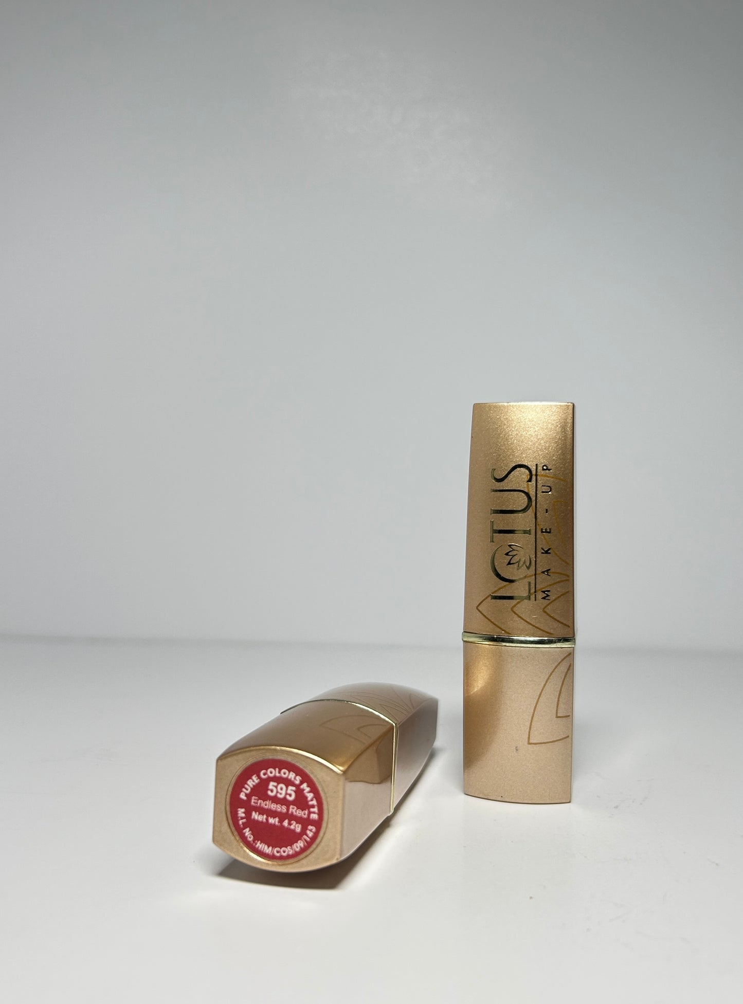 Lotus Makeup Pure Colors Matte Lip Color - 595 Endless Red and 711 Plush Purple(4.2 g)
