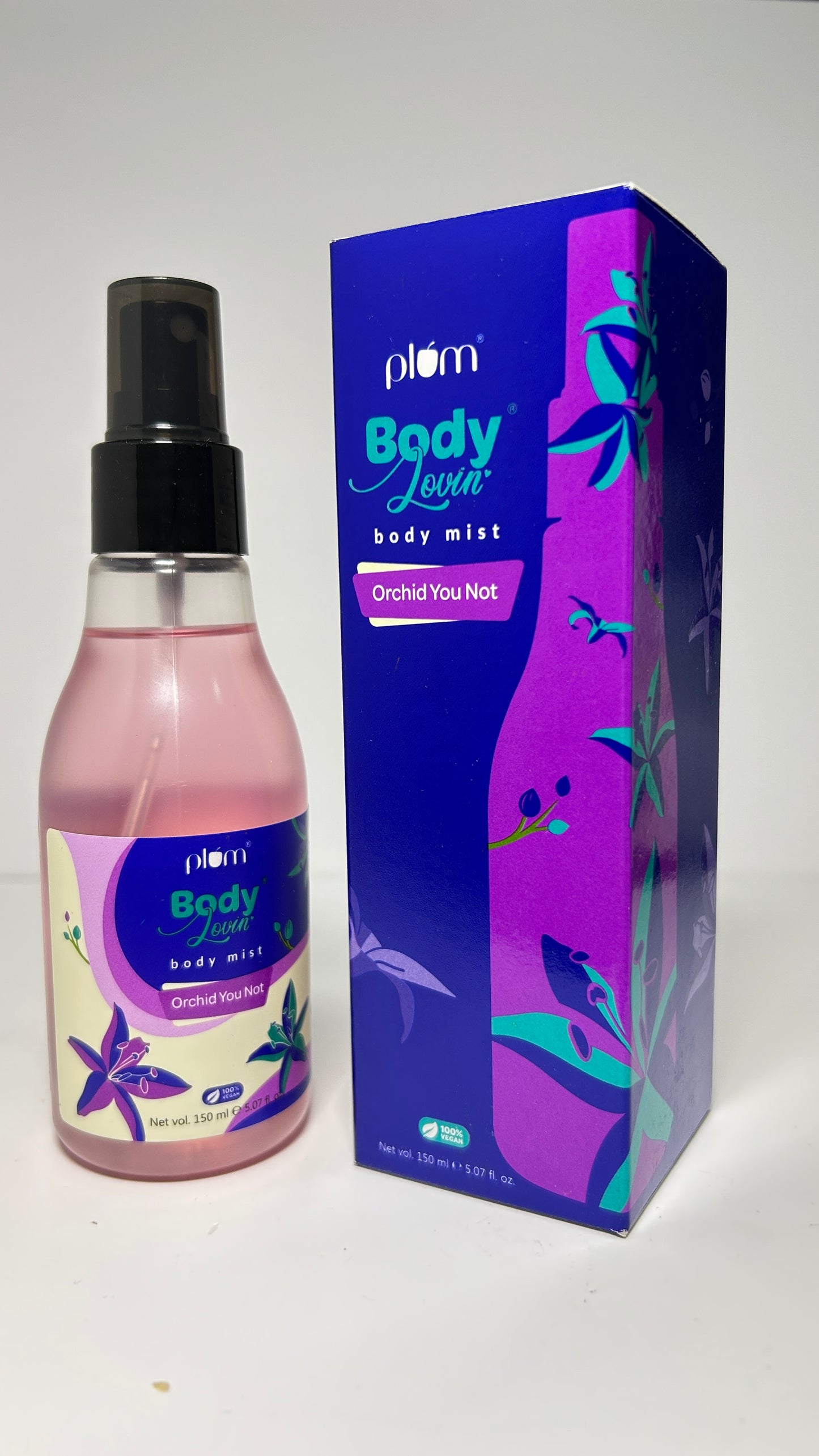 Plum BodyLovin' Orchid-You-Not Body Mist | Long Lasting Fresh Floral Fragrance For Women With Red Apple, Freesia & Musk | High On Fun | Travel-Friendly Perfume Body Spray 150 ml