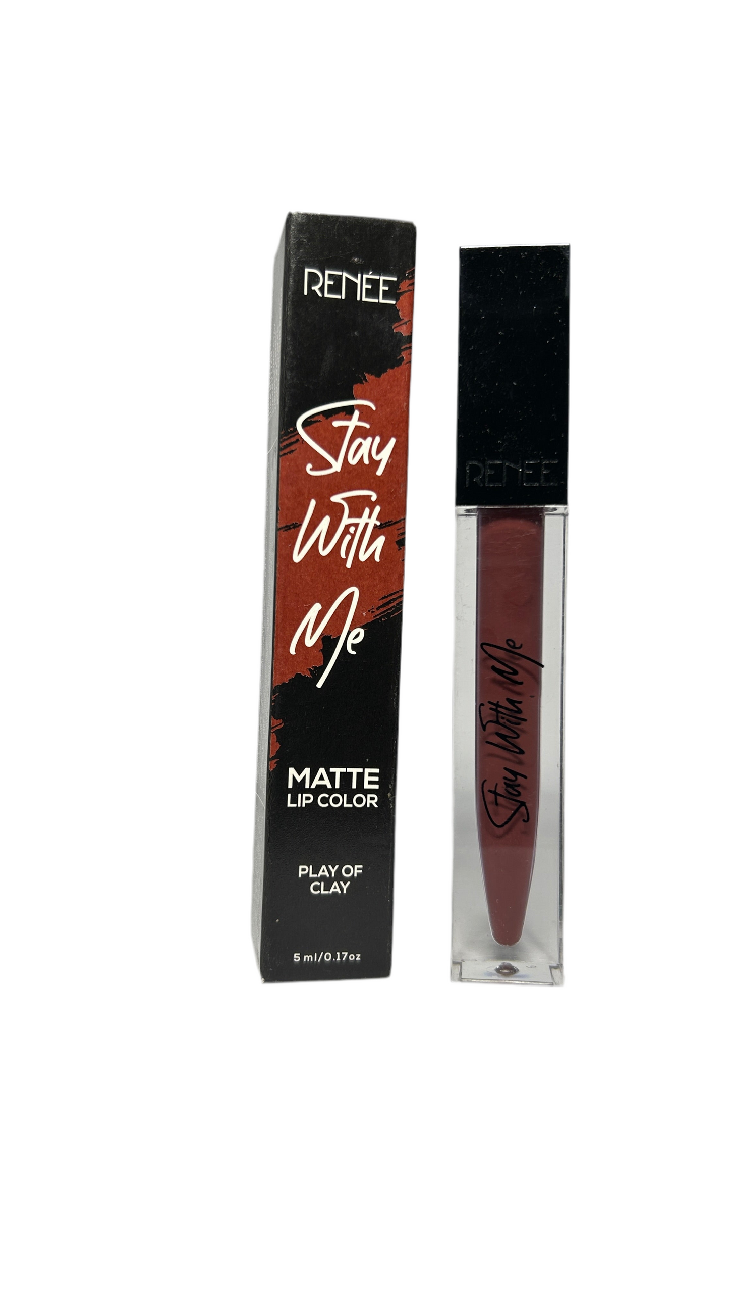 RENEE Stay With Me Matte Lipsticks l Transfer Proof, Smudge & Waterproof | Long Lasting l Highly Pigmented l Velvety, Matte Finish l Enriched with Vitamin E l Travel Friendly l 5 ml