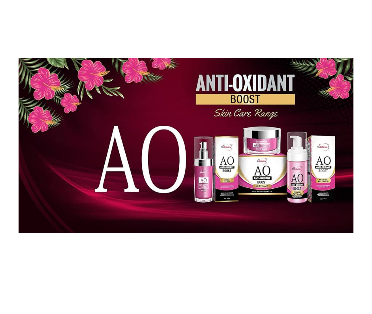 St.Botanica Anti Oxidant Boost Under Eye Gel, Anti Wrinkle, Skin Firming, Puffiness & Dark Circles, 30 ml