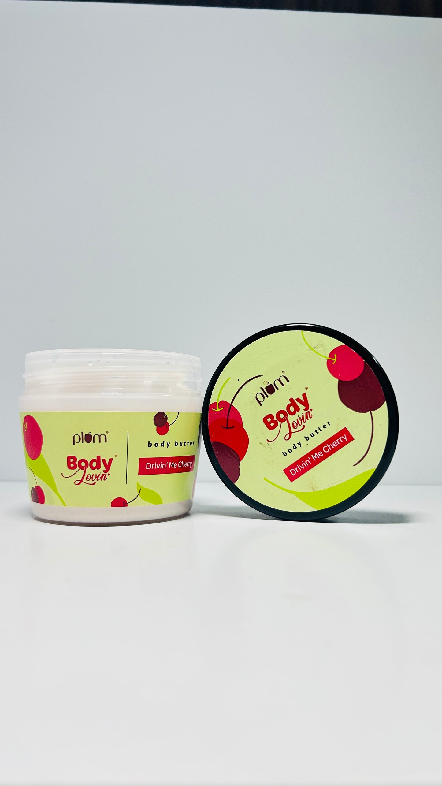 Plum BodyLovin' Drivin' Me Cherry Body Butter | Intense Moisture | Non-Greasy |Quick Absorbing | Rich Shea Butter Formula | For Dry To Very Dry Skin | Sweet Cherry Fragrance Body Cream (200 g)