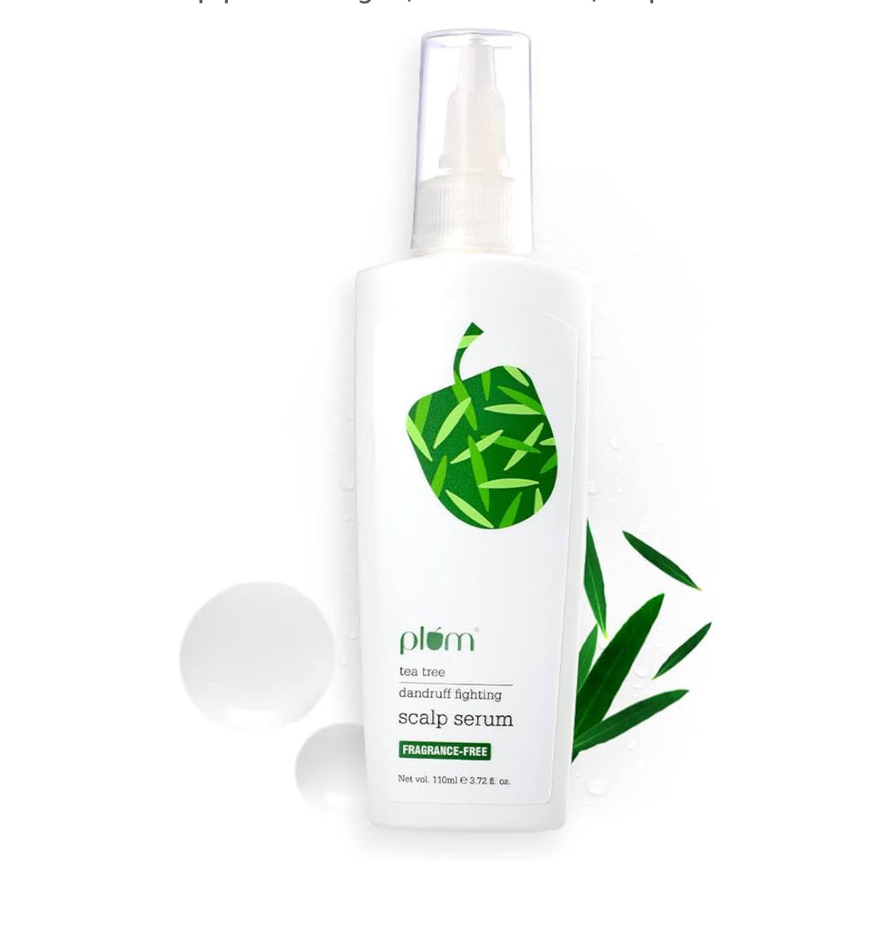 Plum Tea Tree Dandruff Fighting Scalp Serum | Anti-Dandruff Treatment for Scalp | Leave-on Serum | Reduces Itchiness & Soothes Scalp | 100% Vegan, Silicone-Free, Sulphate-Free
