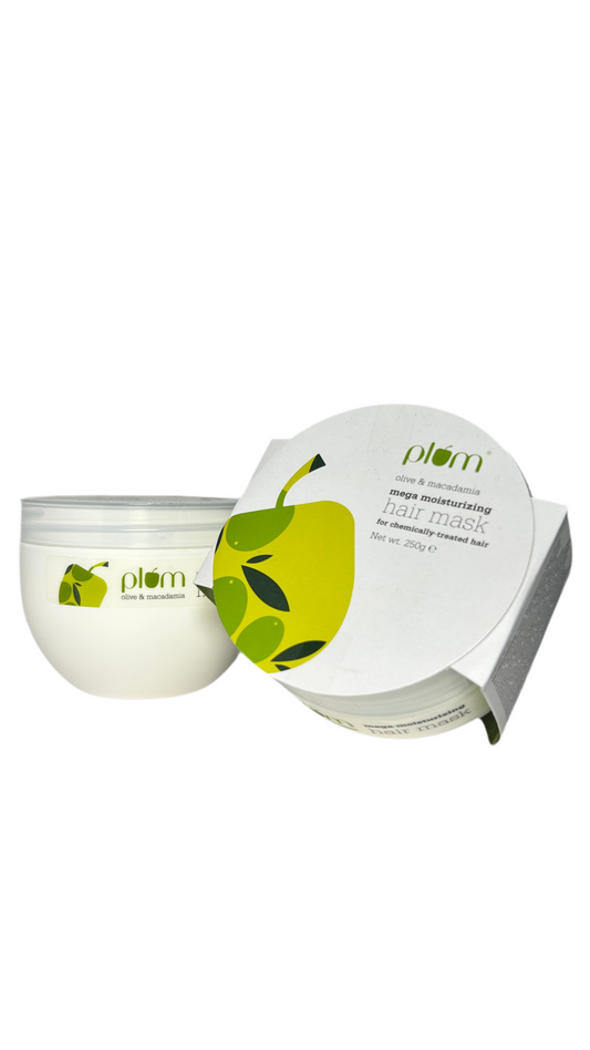 Plum Olive & Macadamia Mega Moisturizing Hair Mask, 250ml