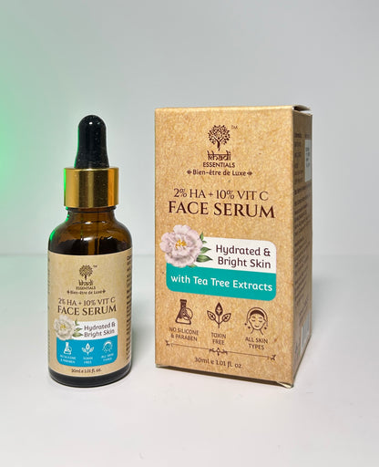 Khadi Essentials 2% HA + 10% Vitamin C Face Serum with Tea Tree Extracts - 30 ml