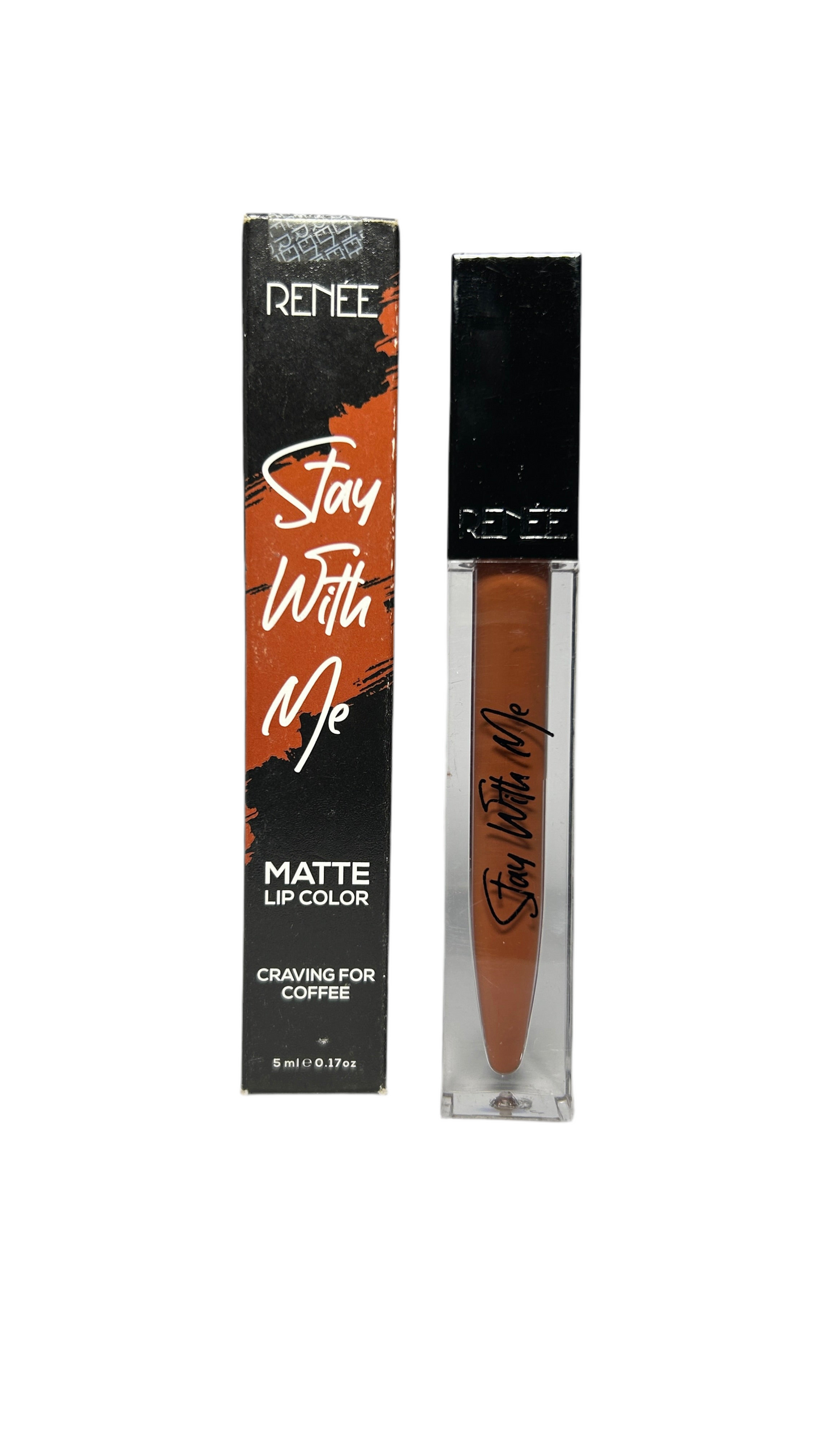 RENEE Stay With Me Matte Lipsticks l Transfer Proof, Smudge & Waterproof | Long Lasting l Highly Pigmented l Velvety, Matte Finish l Enriched with Vitamin E l Travel Friendly l 5 ml