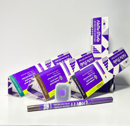 Plum Naturstudio All-Day-Wear Kajal | Water & Smudge-Proof | 24-Hour Long Stay | Intense Matte Black | Gel Finish | 2-In-1 Kajal & Eyeliner | Suitable for Sensitive Eyes & Contact Lenses | Includes Sharpener | 1.2g