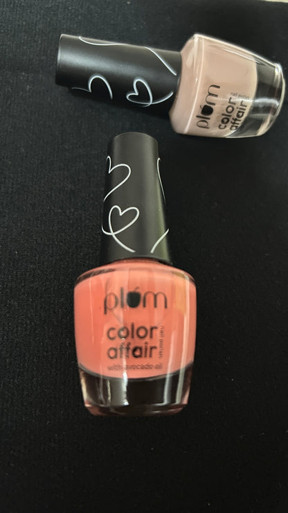 Plum Color Affair Nail Polish | 7-Free Formula | High Shine & Plump Finish | 100% Vegan & Cruelty Free Nailpaint | Peachy Sunday 138 | 11 ml