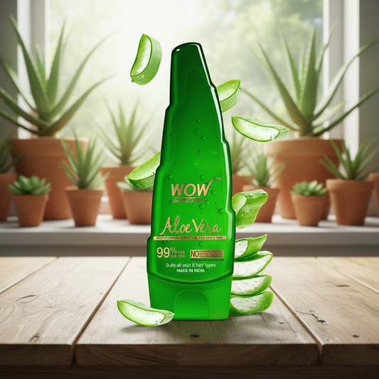 WOW Skin Science 99% Pure Aloe Vera Gel for Face, Skin & Hair - 250ml | Ultimate Gel For Glowing Skin | For Both Men and Women