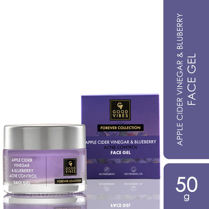 GOOD VIBES - Apple Cider Vinegar & Blueberry Anti Acne Face Gel | Forever Collection | (50 g)
