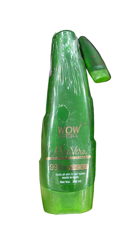 WOW Skin Science 99% Pure Aloe Vera Gel for Face, Skin & Hair - 250ml | Ultimate Gel For Glowing Skin | For Both Men and Women