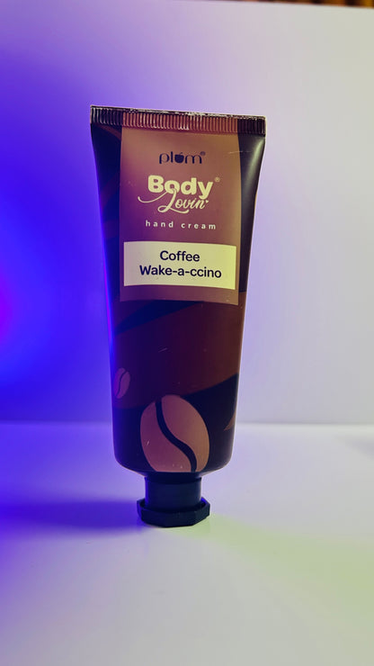 Plum BodyLovin' Coffee Wake-a-ccino Hand Cream | All Skin Types | Non-Greasy | Winter Care | 100% Vegan | Cruelty-Free