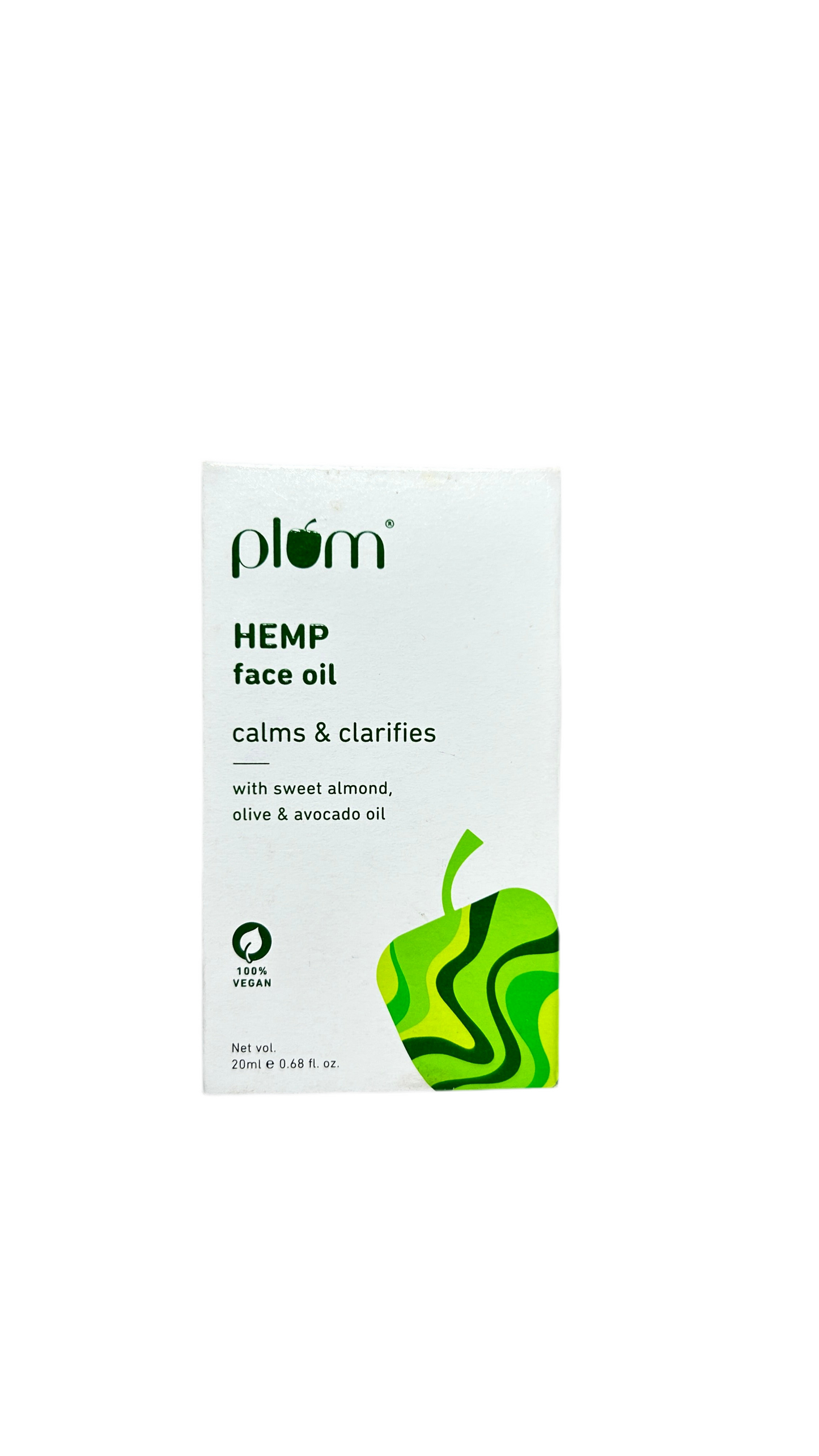 Plum Hemp Seed Face Oil | For Acne-prone skin | Calms & Soothes Inflammed Skin | Quick Absorbing | Suits most skin types | Fragrance-Free | 100% Vegan (20 ml)