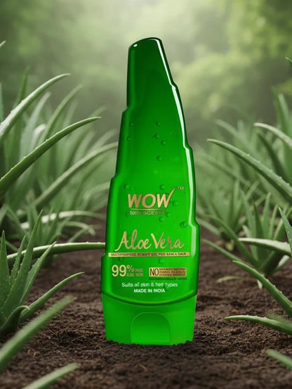 WOW Skin Science 99% Pure Aloe Vera Gel for Face, Skin & Hair - 250ml | Ultimate Gel For Glowing Skin | For Both Men and Women