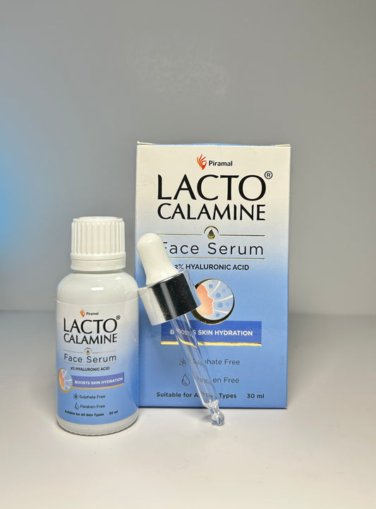 Lacto Calamine 2% Hyaluronic acid with Penta-Ceramide complex |30 ml | Daily Face Serum, Intense Hydration For Plump & Bouncy Skin| Unisex | Suitable for all skin types |No Parabens, No Sulphates