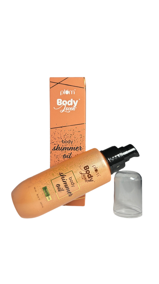 Plum BodyLovin’ Body Shimmer Oil - Copper Sheen | Intense colour payoff | Non-greasy | Long-lasting shimmer | Deep moisture |Fruity Fragrance