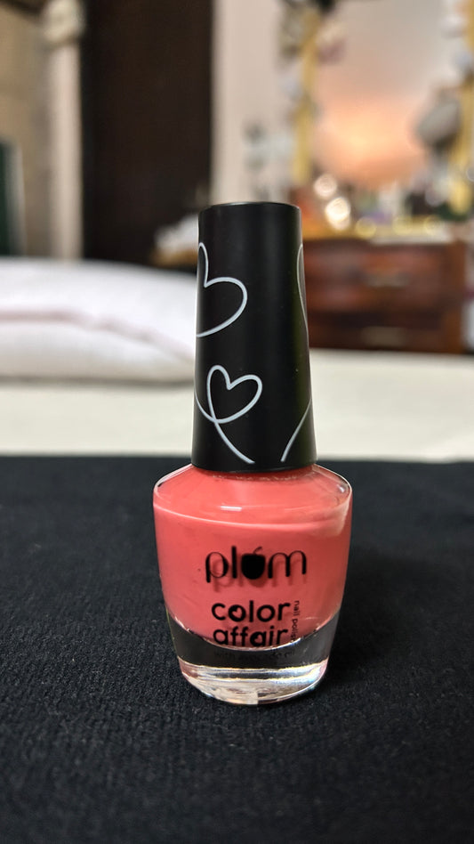 Plum Color Affair Nail Polish | 7-Free Formula | High Shine & Plump Finish | 100% Vegan & Cruelty Free Nailpaint | Peachy Sunday 138 | 11 ml