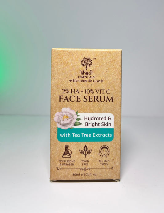 Khadi Essentials 2% HA + 10% Vitamin C Face Serum with Tea Tree Extracts - 30 ml
