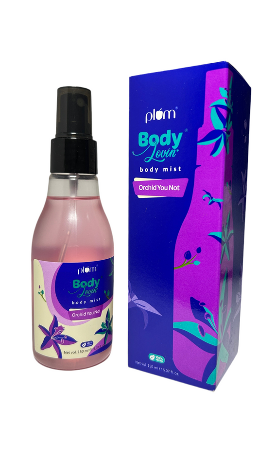 Plum BodyLovin' Orchid-You-Not Body Mist | Long Lasting Fresh Floral Fragrance For Women With Red Apple, Freesia & Musk | High On Fun | Travel-Friendly Perfume Body Spray 150 ml