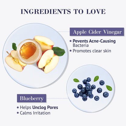 GOOD VIBES - Apple Cider Vinegar & Blueberry Anti Acne Face Gel | Forever Collection | (50 g)