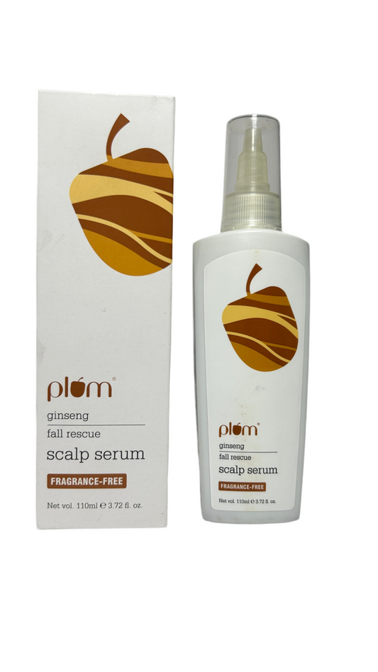 Plum Ginseng Fall Rescue Scalp Serum| Strengthens Roots and Promotes Hair Growth| Leave-on Hair Serum | Silicone-free