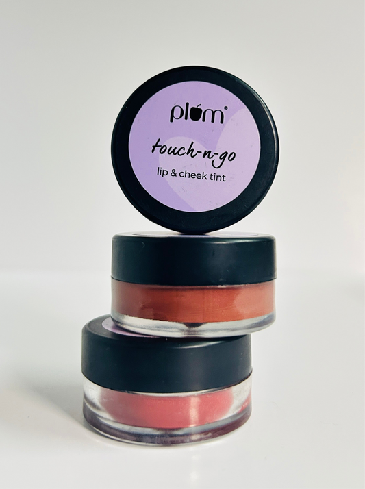 Plum Touch-N-Go Lip & Cheek Tint | Highly Pigmented | Effortless Blending | 100% Vegan & Cruelty-Free | Peachy Keen- 122