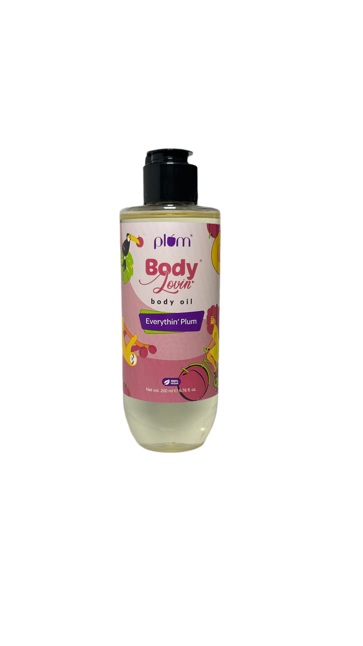 Plum BodyLovin' Everythin' Plum Body Oil | Intense Moisture & Instant Glow | Long Lasting Peppy Fruity Fragrance | Non-Greasy & Lightweight | Soft & Nourished Skin | For Dry To Very Dry Skin (200 ml)