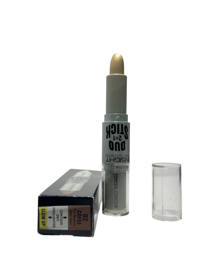 INSIGHT Duo Stick Conceal Contour + Highlighter-Coffee|Medium Coverage|Creamy Finish| Crease Resistant|Long Wear|Travel Friendly |For All Skin Types-8.5gm