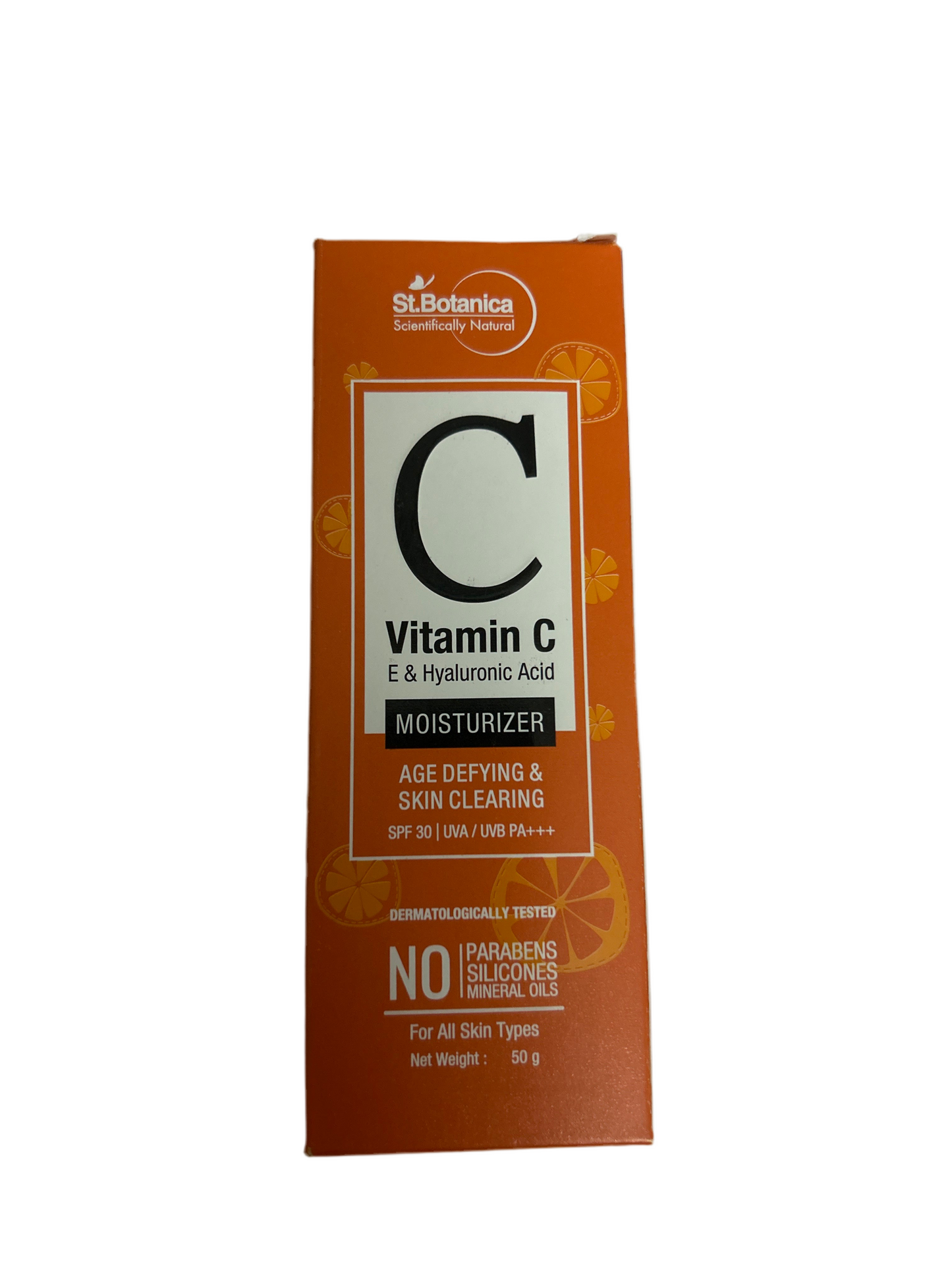 St.Botanica Vitamin C, E & Hyaluronic Acid Moisturizer With SPF 25, 50g with Stable & Effective Vitamin C & Broad Spectrum Sun Protection for Bright | No Parabens & Sulphates | Vegan & Cruelty Free