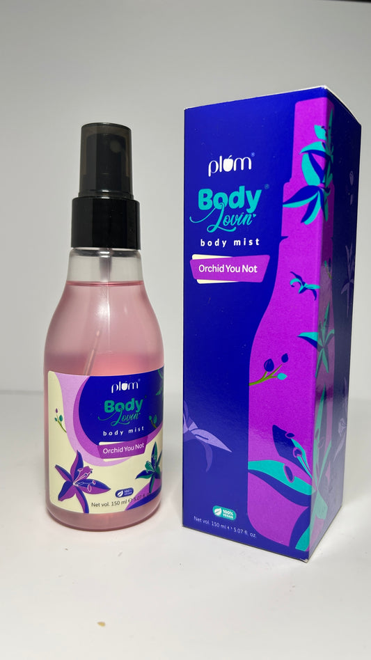 Plum BodyLovin' Orchid-You-Not Body Mist | Long Lasting Fresh Floral Fragrance For Women With Red Apple, Freesia & Musk | High On Fun | Travel-Friendly Perfume Body Spray 150 ml
