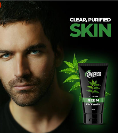 Beardo Purifying Neem Face Wash for Oil Control, 100ml | Soothes & Heals | Daily facewash for men | Face Wash For Oily Skin Acne, Pimple And Oil Control With Glowing Skin