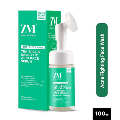 ZM (Zayn & MYZA) - Tea Tree & Salicylic Acid Foaming Face Wash (100 ML)