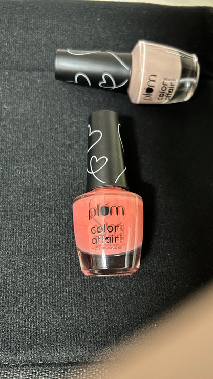 Plum Color Affair Nail Polish | 7-Free Formula | High Shine & Plump Finish | 100% Vegan & Cruelty Free Nailpaint | Peachy Sunday 138 | 11 ml