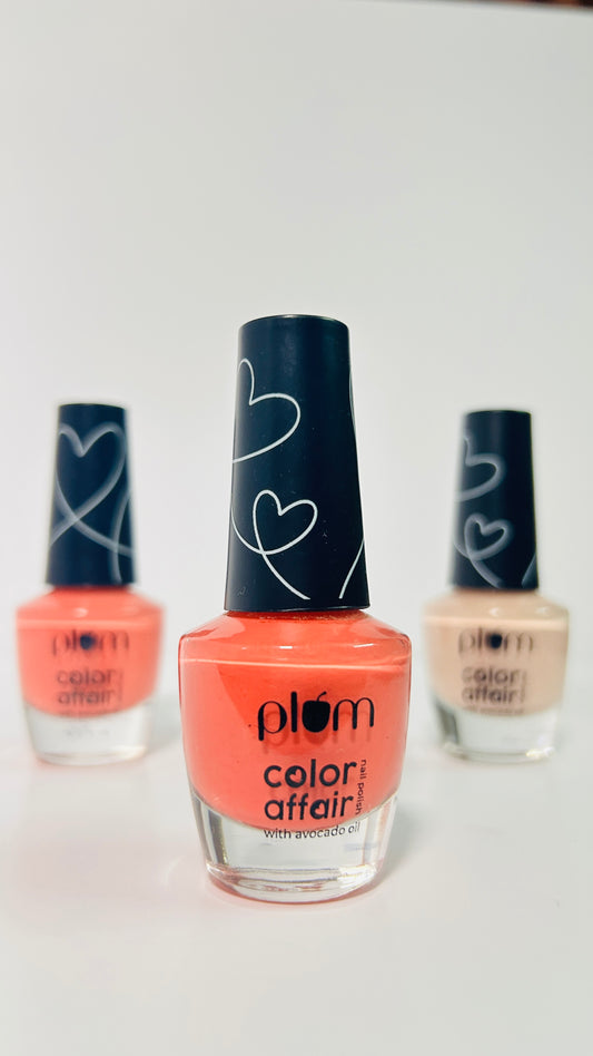 Plum Color Affair Nail Polish | 7-Free Formula | High Shine & Plump Finish | 100% Vegan & Cruelty Free Nailpaint | Peachy Sunday 138 | 11 ml