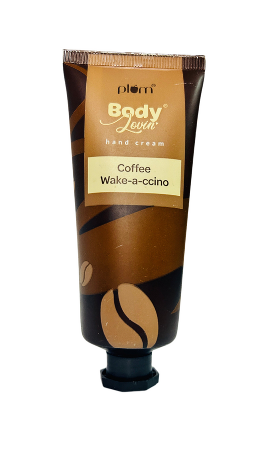 Plum BodyLovin' Coffee Wake-a-ccino Hand Cream | All Skin Types | Non-Greasy | Winter Care | 100% Vegan | Cruelty-Free