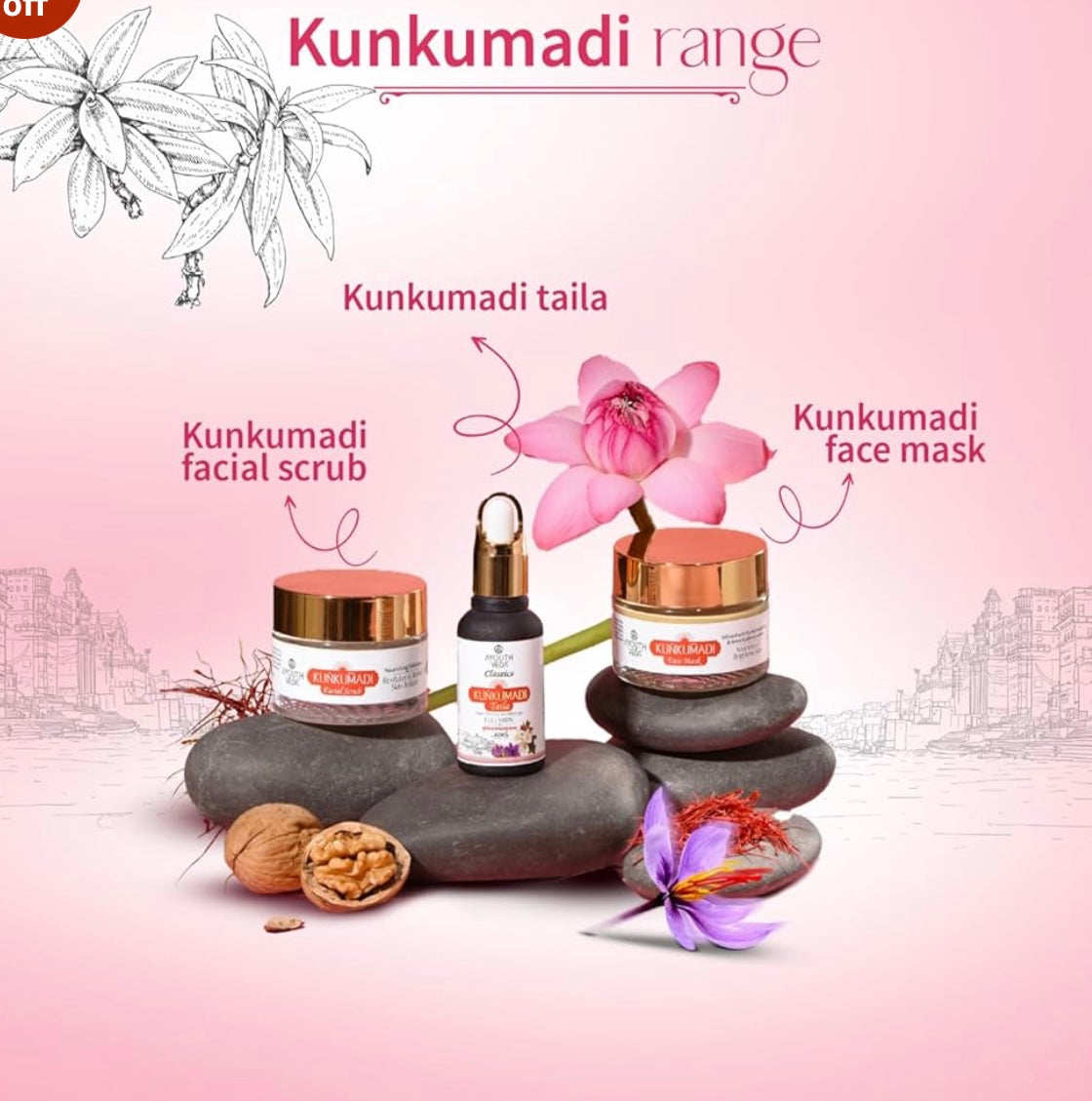 Ayouthveda Kunkumadi Taila Facial Oil For Naturally Glowing Skin | For Damage Skin With Pure Saffron & Herbs (Pack Of 1-30ml)