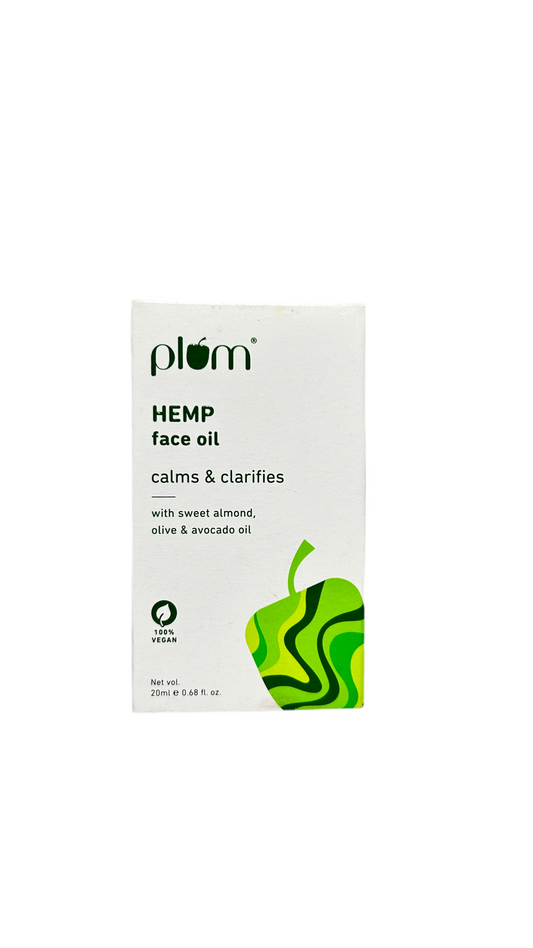 Plum Hemp Seed Face Oil | For Acne-prone skin | Calms & Soothes Inflammed Skin | Quick Absorbing | Suits most skin types | Fragrance-Free | 100% Vegan (20 ml)…