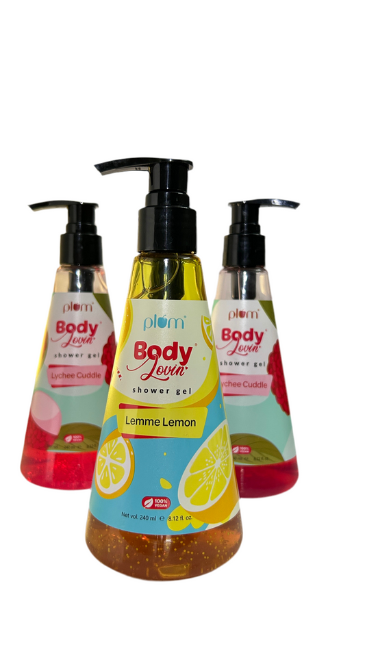 Plum BodyLovin'Lemme Lemon Shower Gel | SLS-Free Body Wash For Women | Long Lasting Fragrance | Aloe-Infused Nourishing Body Cleanser For Soft & Smooth Skin (240 ml)