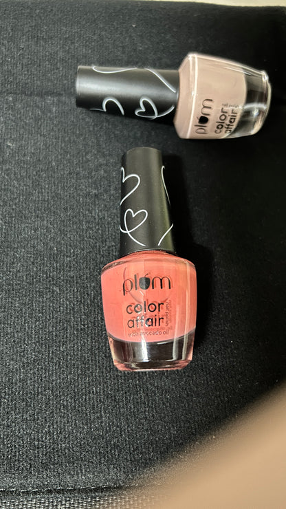 Plum Color Affair Nail Polish | 7-Free Formula | High Shine & Plump Finish | 100% Vegan & Cruelty Free Nailpaint | Peachy Sunday 138 | 11 ml
