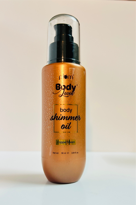 Plum BodyLovin’ Body Shimmer Oil - Copper Sheen | Intense colour payoff | Non-greasy | Long-lasting shimmer | Deep moisture |Fruity Fragrance