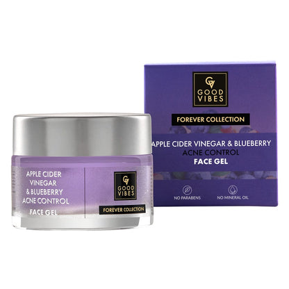 GOOD VIBES - Apple Cider Vinegar & Blueberry Anti Acne Face Gel | Forever Collection | (50 g)